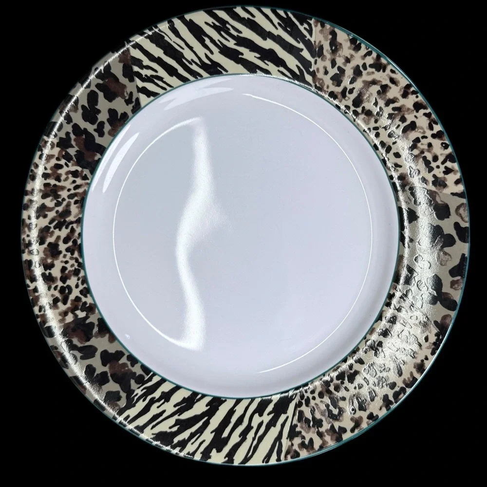 Vitromaster Jungle Animal Print Dinner Plate 1993 Set‎ Of 2